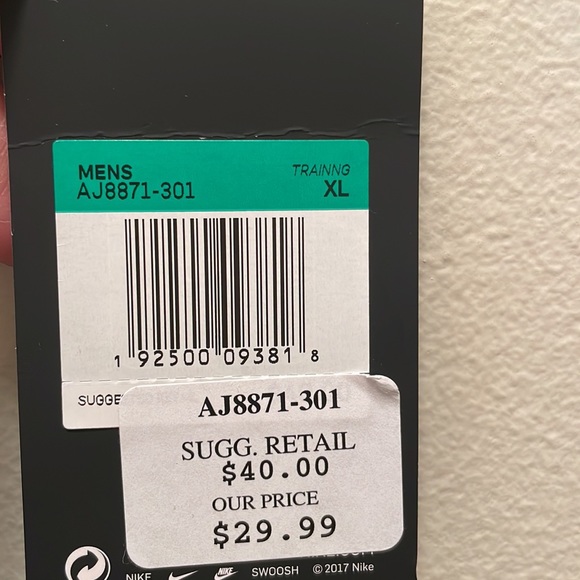 NWT Nike Pro Dri Fit Leggings Teal Color Mens XL for all Sports - Picture 6 of 7